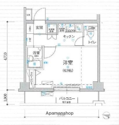 リヴシティ新宿壱番館 504｜東京都新宿区北新宿１丁目(賃貸マンション1K・5階・24.45㎡)の写真 その2