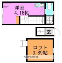 東京都杉並区成田東４丁目（賃貸アパート1R・2階・15.25㎡） その2