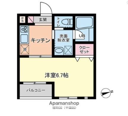 エピナール 101｜東京都調布市国領町７丁目(賃貸アパート1K・1階・24.75㎡)の写真 その2