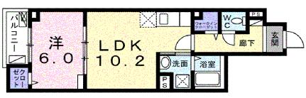 シャルフィー 305｜東京都世田谷区南烏山３丁目(賃貸マンション1LDK・3階・43.17㎡)の写真 その2