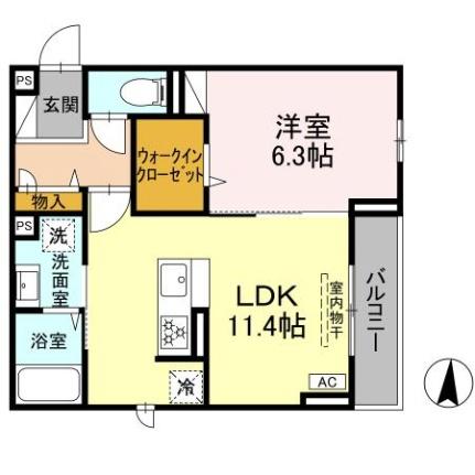 神奈川県川崎市多摩区宿河原７丁目（賃貸アパート1LDK・3階・43.51㎡） その2