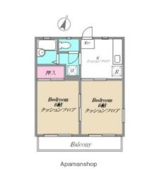 京急本線 杉田駅 徒歩19分の賃貸アパート 2階2Kの間取り