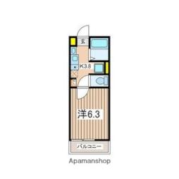 京急本線 弘明寺駅 徒歩9分の賃貸アパート 3階1Kの間取り