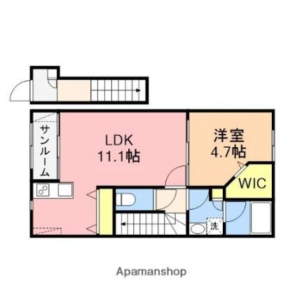 グローリッジ内野 202｜新潟県新潟市西区槇尾(賃貸アパート1LDK・2階・44.01㎡)の写真 その2