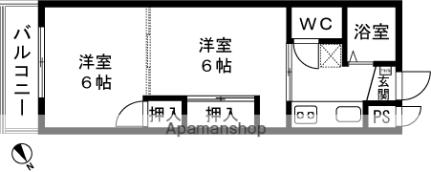 アルカーサル長岡 405｜新潟県長岡市城内町３丁目(賃貸マンション2K・4階・30.45㎡)の写真 その2