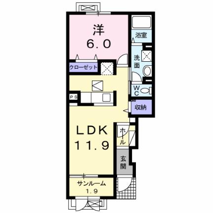 ボヌール昭和町I 101 ｜ 新潟県見附市昭和町２丁目（賃貸アパート1LDK・1階・46.35㎡） その2