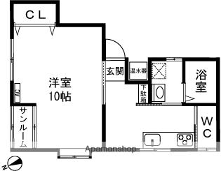 Ｃａｍｐｕｓ（キャンパス）1461 B｜新潟県長岡市蓮潟５丁目(賃貸アパート1K・1階・36.35㎡)の写真 その2