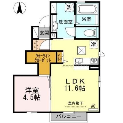 リバーサイド　駅東 101｜新潟県長岡市沖田１丁目(賃貸アパート1LDK・1階・42.87㎡)の写真 その2