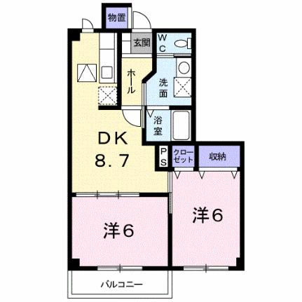 エトワールＢ 103｜新潟県上越市加賀町(賃貸アパート2DK・1階・48.34㎡)の写真 その2