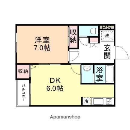 ソレイユ木津南星町 102 ｜ 富山県高岡市木津南星町（賃貸マンション1DK・1階・41.00㎡） その2