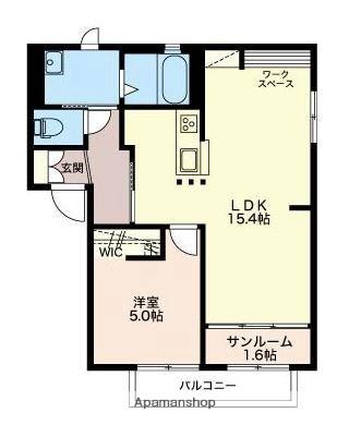 エクレール 102｜富山県富山市布瀬本町(賃貸アパート1LDK・1階・49.80㎡)の写真 その2