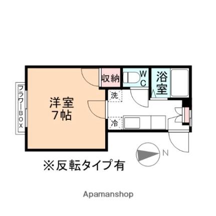 サンハイツ和美 A101｜富山県富山市下野新(賃貸アパート1K・1階・21.00㎡)の写真 その2