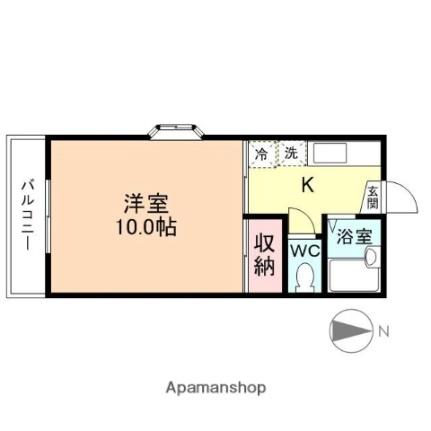 コーポ上堀 201｜富山県富山市上堀南町(賃貸アパート1K・2階・28.14㎡)の写真 その2