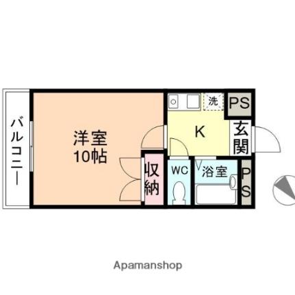 アンサンブル山室 203｜富山県富山市山室(賃貸アパート1K・2階・26.49㎡)の写真 その2
