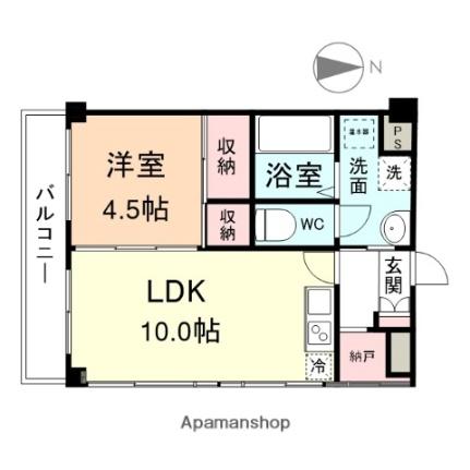 富山県富山市黒瀬（賃貸マンション1LDK・2階・43.04㎡） その2