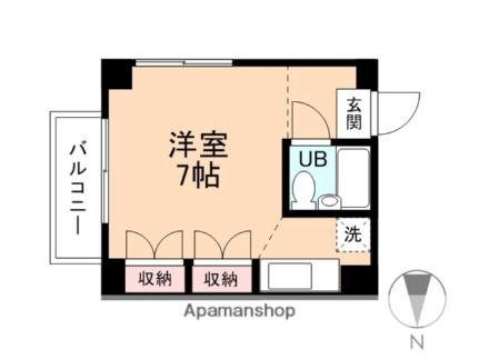 富山県富山市西中野本町(賃貸マンション1K・4階・25.20㎡)の写真 その2