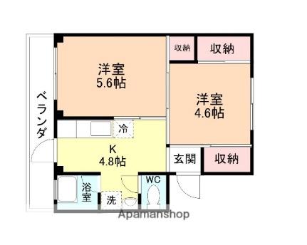 富山県黒部市堀切（賃貸マンション2K・4階・34.36㎡） その2