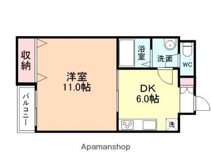 富山県富山市婦中町速星(賃貸マンション1DK・3階・38.61㎡)の写真 その2