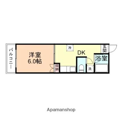 富山県高岡市東上関(賃貸マンション1DK・2階・22.84㎡)の写真 その2