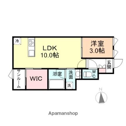 Ｎ’ｅｎｕｐｈａｒ　Ａ棟 102｜富山県富山市千原崎１丁目(賃貸アパート1LDK・1階・35.80㎡)の写真 その2