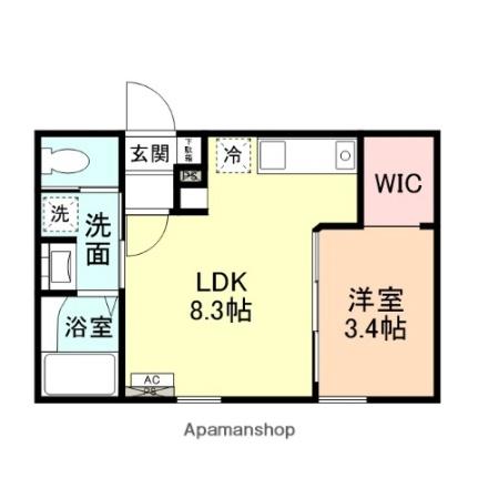 ＩＮＴＥＧＲＡＬ　ｓｏｔｏ． 208｜富山県富山市豊若町３丁目(賃貸アパート1LDK・2階・28.70㎡)の写真 その2