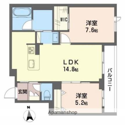 ル・スリ―ル西中野 103｜富山県富山市西中野本町(賃貸マンション2LDK・1階・63.40㎡)の写真 その2