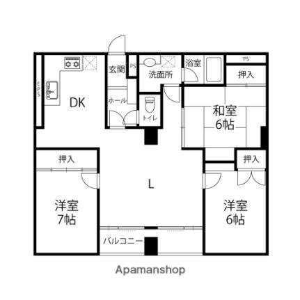 ＧＲＡＮＤ　ＳＵＮＰＩＡ 203｜石川県金沢市泉が丘２丁目(賃貸マンション3LDK・2階・78.30㎡)の写真 その2