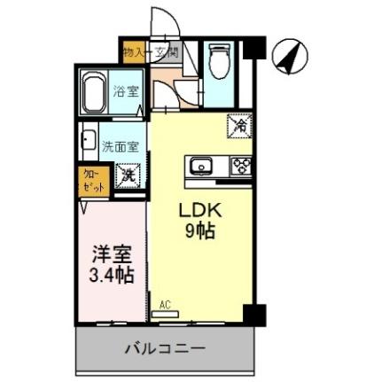 グランアネシス金澤 503｜石川県金沢市西念４丁目(賃貸マンション1LDK・5階・31.63㎡)の写真 その2