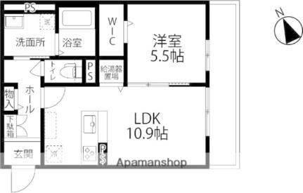 Ｇｒａｎ　ｖｅｒｔ神田 303｜石川県金沢市神田１丁目(賃貸マンション1LDK・3階・45.68㎡)の写真 その2