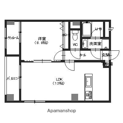 グランムーブル 903｜石川県金沢市駅西本町２丁目(賃貸マンション1LDK・9階・47.34㎡)の写真 その2