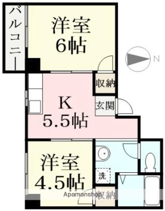 ルーチェ　ソラーレ 103 ｜ 福井県越前市北府３丁目（賃貸マンション2K・2階・35.00㎡） その2