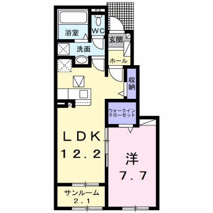 ベル　スイート　神明Ｂ 104 ｜ 福井県大野市神明町（賃貸アパート1LDK・1階・50.14㎡） その2