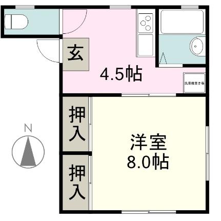 コーポ毛矢 103 ｜ 福井県福井市毛矢２丁目（賃貸アパート1K・1階・28.84㎡） その2