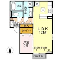 ミオポルト松本 102 ｜ 福井県福井市松本１丁目（賃貸アパート1LDK・1階・38.77㎡） その2