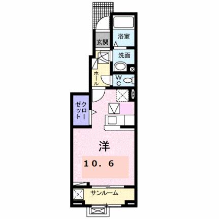 ブライト　スクエアI 102｜福井県越前市瓜生町(賃貸アパート1R・1階・32.43㎡)の写真 その2