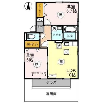 福井県あわら市中番（賃貸アパート2LDK・1階・53.76㎡） その2