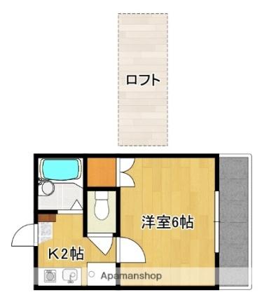 パレス国母 205｜山梨県甲府市国母１丁目(賃貸アパート1K・2階・18.72㎡)の写真 その2