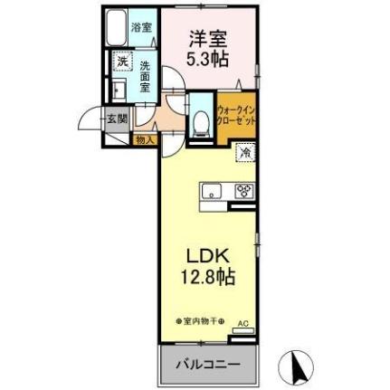 Ｄ－ＲＯＯＭ清水新居I 301号室｜山梨県中巨摩郡昭和町清水新居(賃貸アパート1LDK・3階・43.77㎡)の写真 その2