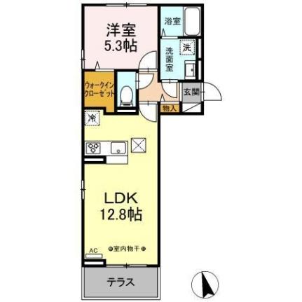 Ｄ－ＲＯＯＭ清水新居I 103号室｜山梨県中巨摩郡昭和町清水新居(賃貸アパート1LDK・1階・43.77㎡)の写真 その2