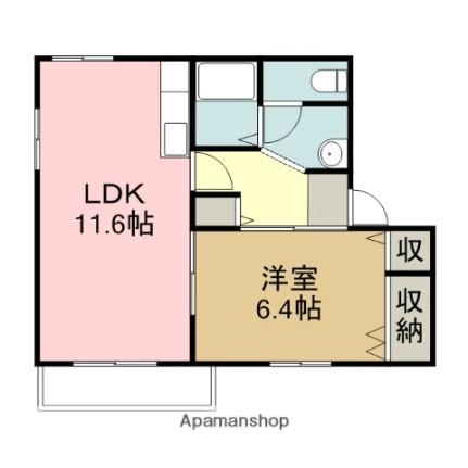 フレグランス伊澤 A-202 ｜ 長野県飯田市松尾新井（賃貸アパート1LDK・2階・43.54㎡） その2