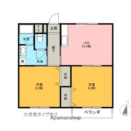 つつみハイツ第1 A-301 ｜ 長野県飯田市丸山町２丁目（賃貸マンション2LDK・3階・62.75㎡） その2