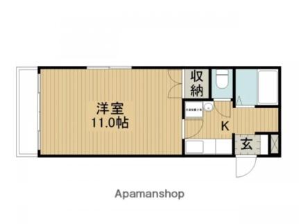 コーポリーベ 207 ｜ 長野県諏訪郡下諏訪町西赤砂（賃貸アパート1K・2階・34.40㎡） その2