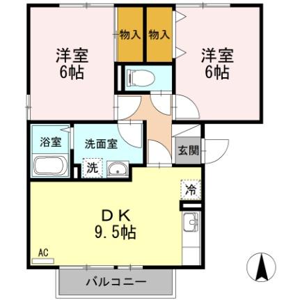 長野県長野市三輪２丁目（賃貸アパート2DK・3階・52.16㎡） その2