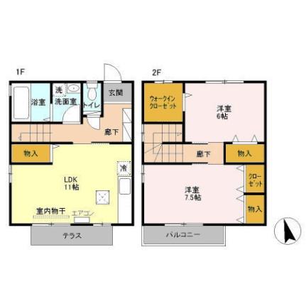 長野県長野市大字金箱（賃貸アパート2LDK・1階・70.60㎡） その2