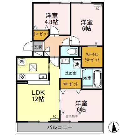 長野県松本市並柳１丁目（賃貸アパート3LDK・1階・67.23㎡） その2