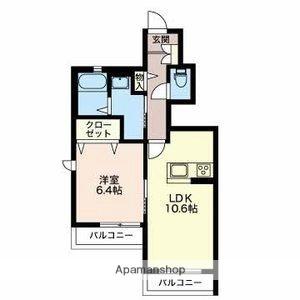 Ｓｔｅｒｎｂｉｌｄ 102 ｜ 長野県松本市渚３丁目（賃貸アパート1LDK・1階・44.36㎡） その2