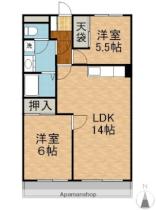 長野県長野市大字徳間（賃貸アパート2LDK・2階・57.34㎡） その2