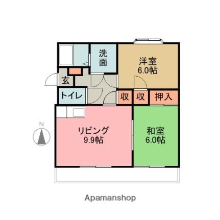 サクセスII 403｜岐阜県可児市今渡(賃貸アパート2LDK・4階・52.00㎡)の写真 その2