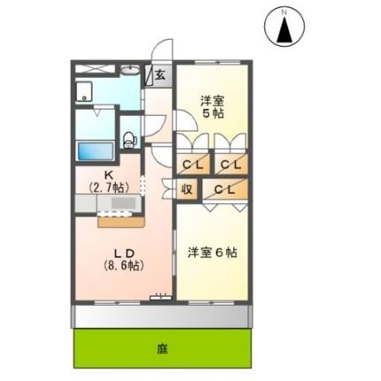 フィットタウン．Ｓ（Ｆｉｔ　Ｔｏｗｎ．Ｓ） 101｜岐阜県可児市今渡(賃貸アパート2LDK・1階・49.50㎡)の写真 その2