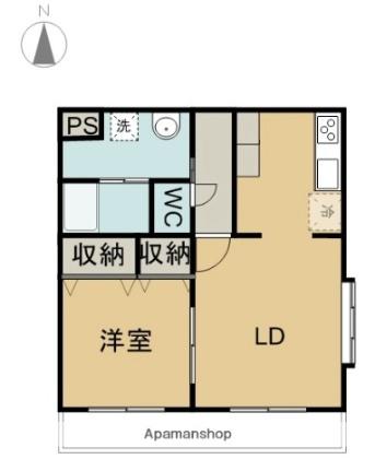 シャーク・トゥモロー 301 ｜ 静岡県富士市鮫島（賃貸マンション1LDK・3階・41.61㎡） その2